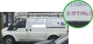 Van signwriting mistake typo error